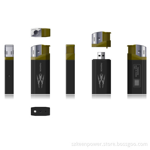 HD 1080p Camera Lighter with Highlighted Flashlight, Support TF Card (HC1109)